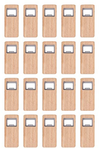 Sessleger 20 Piezas Abridor de de Cerveza de Madera Resolver de Madera Sacacorchos Abridor de Acero Inoxidable Bar Accesorios de Cocina Regalo de Fiesta