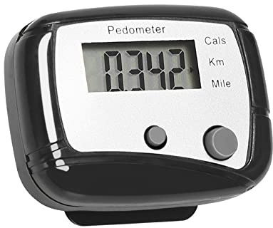 Uxsjakjsd Digital LCD Pedometer Pocket Counter Walking Black