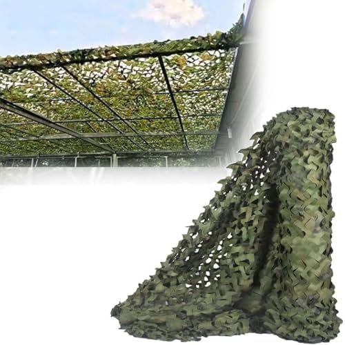 Camouflage Net for Outdoor Sun Hunting Shade Cover 1.5x2m 2x6m 3x3.0m 3x5m 8x10m Hide Camo Netting 150D Camouflage Tarp Cover for Armee Games Garden Fence Net(3.5mx5m)