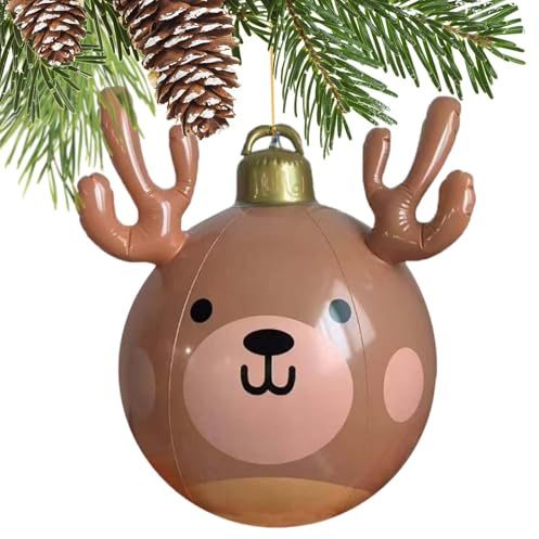 Bola Inflable Navideña De Reno Decoración Estacional Decoraciones Hogar | Decoraciones Navideñas De Para Exterior Suministros De De Navidad Para Jardín, Patio Trasero, Granja,