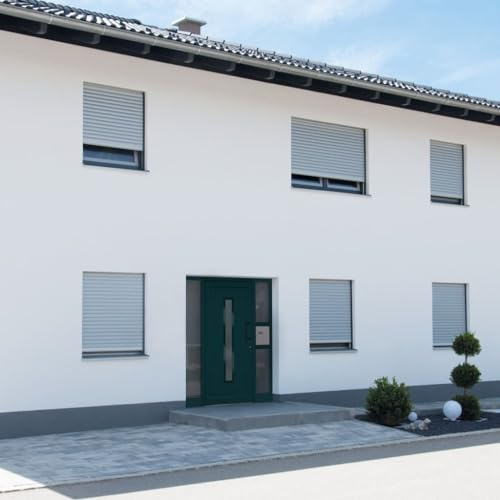 QJBSAVVA Anthrazit Haustür 108x208 cm PVC mit Zarge 5-Punkt-Verriegelung Wärmeschutz-Glas rechts innen Modernes Design Robust für Eingangsbereich und Wohnungseingang