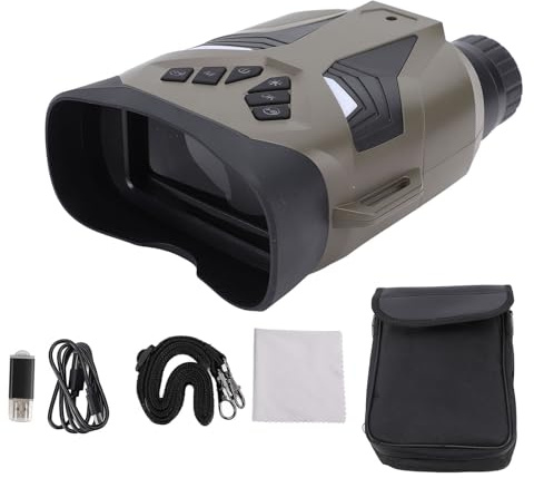 Oreilet Occhiali per la Visione Notturna, Binocolo Digitale con Display a Colori 4K QHD 48MP 3 con Fotocamera, Binocolo per Visione Notturna con Zoom Digitale 8x per Foto e Video (oro opaco)