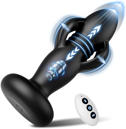 Prostata Stimulation Männer Analvibratoren für Mann, 3 IN 1 Expansions und Stoßfunktion Anal Dildo Sex Spielzeug für die Männer Analplug# für Männer Vibratorensets mit 9 Vibration(APP-Version)