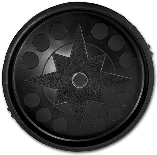 @tec Betonform Schalungsform Gießform Plastikformen für Beton, Terrassenplatte - Trittsteinplatte - Gehwegplatte - Trittplatte - Trittstein Kreis/rund mit Stern ca 49cm