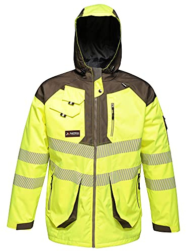 Regatta TRA3403L9PQ Tactical Hi-Vis Parka Jacket, Size 3X-Large, Yellow/Grey