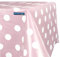 TEXMAXX® Wachstuchtischdecke versch. Größen - 180 x 140 cm/abwaschbare Tischdecke/Wachstischdecke/Wachstuch Tischdecke geeignet als Gartentischdecke - Punkte Muster in Rosa-Weiß