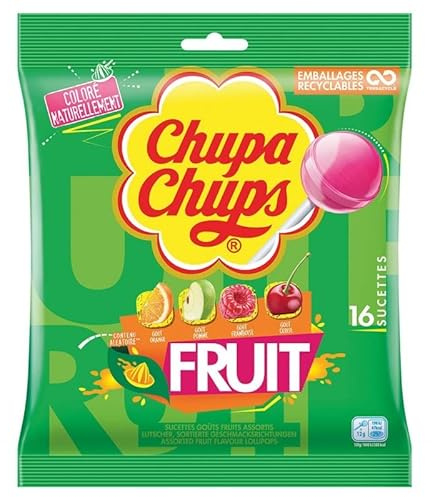 CHUPA CHUPS - Sucettes Aux Fruits 192G - Lot De 4