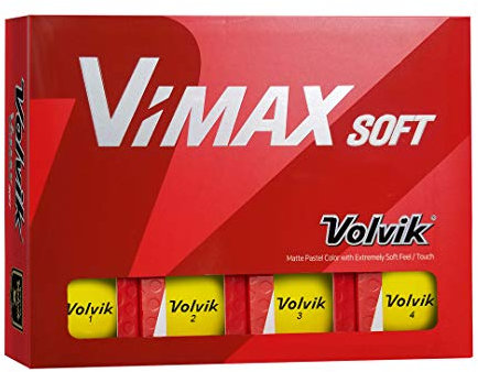 Volvik Vimax Golfbälle, matt, Gelb, Einheitsgröße