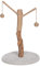 Dehner Lovely - Árbol rascador para Gatos, Aprox. 80 x 45 x 45 cm, Tronco Real, Madera/Felpa/sisal, Color marrón y Blanco