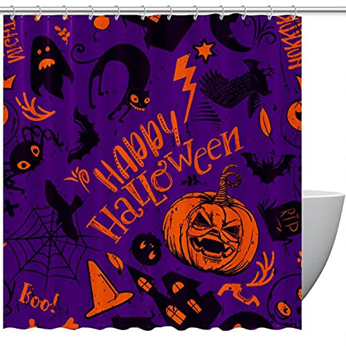 Tenda da doccia personalizzata Ragno Zucca Spaventosa