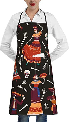 XVBCDFG Kochschürze, verstellbar, wasserdicht, mit Tasche für Küche, Lätzchen, Grillen, Backen, Muay Thai Heiliges Symbol, 9, Einheitsgröße