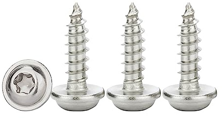 Drenky Blechschrauben Flachkopf M3x10mm,50 Stück Selbstschneidende Schrauben Mit Scheibe Edelstahl Rostfrei A2 V2A Holzschrauben Torx Vollgewinde