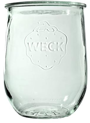 Weck Tulpenglas 1062 ml 6 Stück | Zum Einmachen von Konserven, Säften, luftdichtes Aufbewahren von trockenen Zutaten