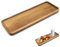 KtbeYTi Bandeja de Madera de Natural 29x10.6x1.6 cm Bandeja de Acacia Platos Decorativa de Madera para Hoteles, Familia