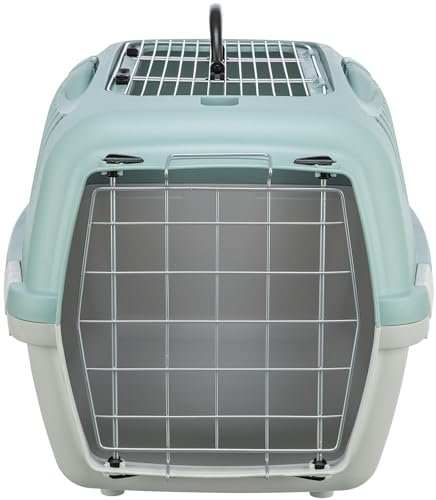 TRIXIE Transportbox Capri 3 Open Top – Transportbox für Hunde und Katzen bis 12kg – Tragebox für Haustiere, mit Metalltür vorne und praktischem Metallgitter Oben für einfachen Zugang - 39869