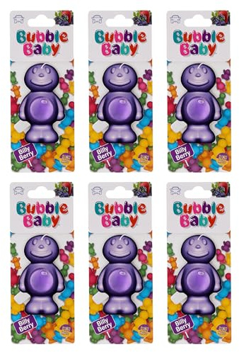 BUBBLEBABY Ambientador y eliminador de olores para Coche con Aroma a Bayas (Paquete de 6)
