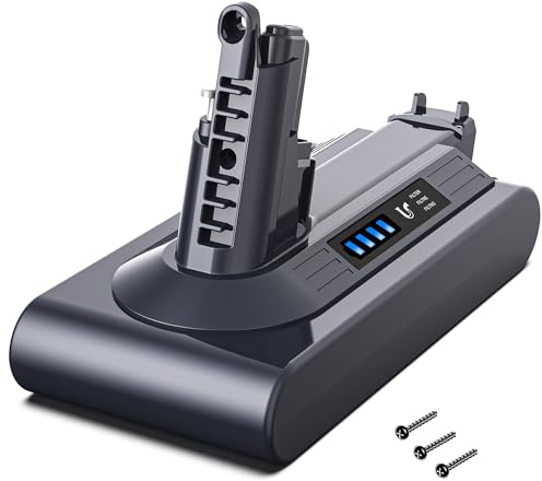 6500mAh Akku für Dyson V10 SV12, Morpilot Ersatzakku für V10 Absolute Animal Motorhead Fluffy Extra Cyclone Akku-Staubsauger, Ersetzt Dyson 969352-02