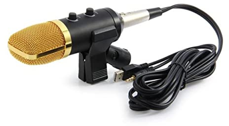 VINTORKY F100tl Usb Condenser Studio Microphone Built-in Reverb Chip Echo Function Mic Stand for Pc Cardioid Pickup