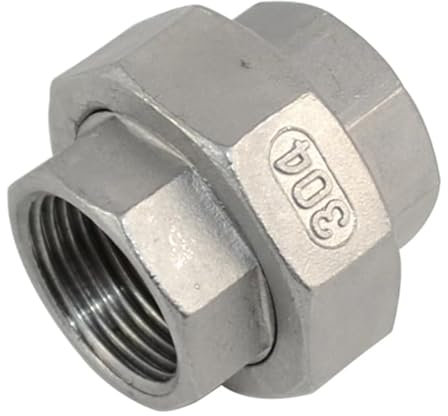 HBGNZU 1PCS SS304 Edelstahl Union Joint Kupplung BSP Innengewinde Guss Rohr Fitting(1/4)