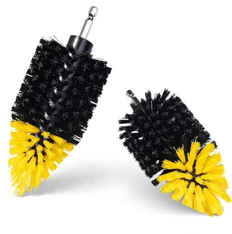 Prozwee 2PACK Tile Corner Drill Brush,Upgraded Powerful Scrubber Brush Made to Tackle Corner Stains,Cleaning Corner of Grout, Tiles, Sinks, Bathtub, Bathroom, Kitchen