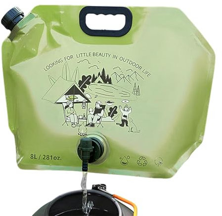 Hogvinnatil Tragbarer Wasserspeicherbeutel, Klappwasserbehälter | 8L Wasserbehälterbeutel mit großer Kapazität - Leichte Outdoor -Veranstalter für Wohnmobile, Jagd, Rucksack, Picknicks, BBQ