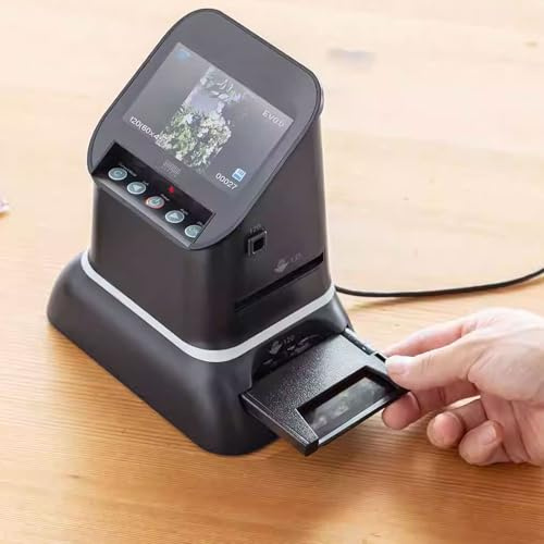 120 High Resolution Film Scanner, 4.3 LCD Film Slide Scanner, 1080p Digital FilmConverter, Convert 35mm, 135,126,127 Negative & Slides To Digital Jpeg, Supports Image Preview, Playback & Editing