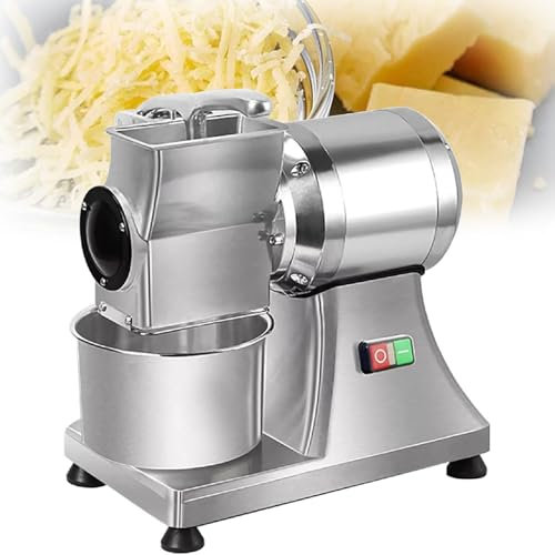GAYAYAS Rallador de Queso eléctrico de 550 W, triturador y rebanador de Queso, triturador de Alimentos de Barril de Acero Inoxidable de Alta Resistencia, para Queso, Mantequilla, Pan y Salvado