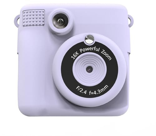 KEXIAO Kids Instants Print Digital Camera with 32G Card 3 Paper Rolls & Color Pen for Creative Children Aged 6 12
