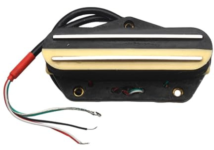 Oshhni E-Gitarre Humbucker Bridge Pickup Bridge Doppelspule Pickup Musikinstrument Zubehör, Schwarz Gelb 16k