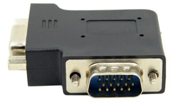 xiwai VGA RGB HDB15Pin Male to Female Left Angled Lock Screw Nut Type Extension Adapter for Monitor Displays