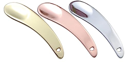 LRXIYODE Set de 3 Cuillères Cosmétiques en Alliage de Zinc pour Crème Visage et Contour des Yeux, Pratiques à Transporter, pour Soin Visage et Voyage