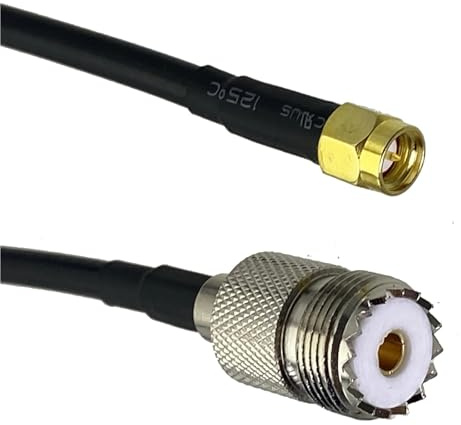 1 pz Cavo RG58 SO239 Femmina a SMA Maschio Connettore Adattatore Coassiale RF Dritto 6 pollici ~ 20 M(12inch (30CM))