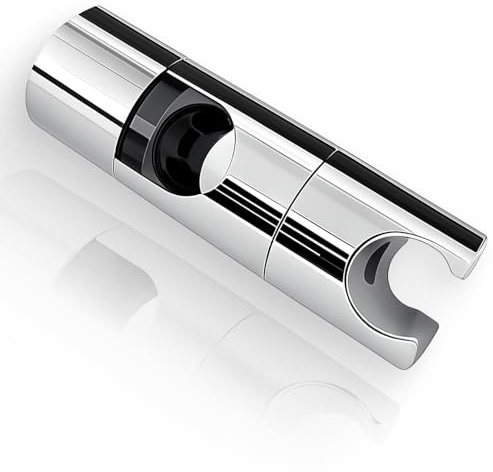 Handbrause Halterung, 18-25mm Verstellbarer Durchmesser, Hochwertige Duschkopf Halterungen FüR Stange, Robuste Duschbrause Halterung Aus Abs, GläNzend Chrom, Shower Head Holder
