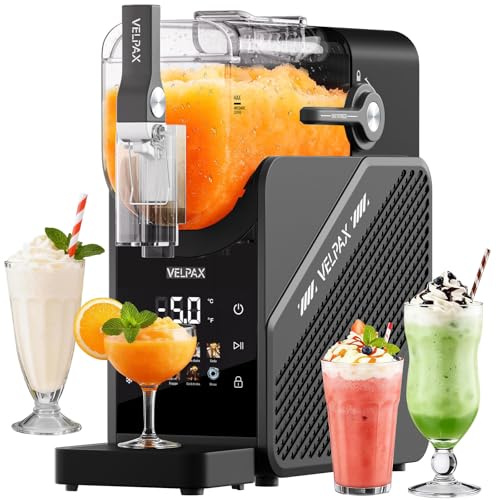 Slush Machine, 7-in-1 Slushy Machine for Home, Professional Frozen Drink Maker with LED Display, Auto-Clean, No Ice Needed, for Frozen Drinks & Desserts, for Home & Parties - Colour Display