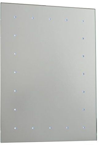 TOBA Modern Illuminated Battery Powered LED Push Switch Bathroom Wall Mirror Light IP44 Rated