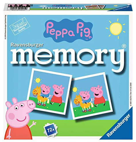 Ravensburger 21415 - Peppa Pig Memory, der Spieleklassiker für alle Fans der TV-Serie Peppa Pig, Merkspiel für 2-8 Spieler ab 4 Jahren