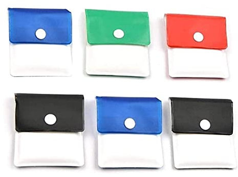 6 Stücke Taschenaschenbecher Aschentasche - feuerfestes PVC-Geruch frei tragbar kompakt - Farbe Sortiert-Geschenk zum Vatertag
