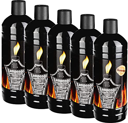 Lampenoel Lampenöl Petroleum Lampe Garten Oel Fackeln Fackel Laterne Öl Innen Camping 5 Liter Flasche Outdoor Oil Öllampe flüssig Gartenfackel Flameup