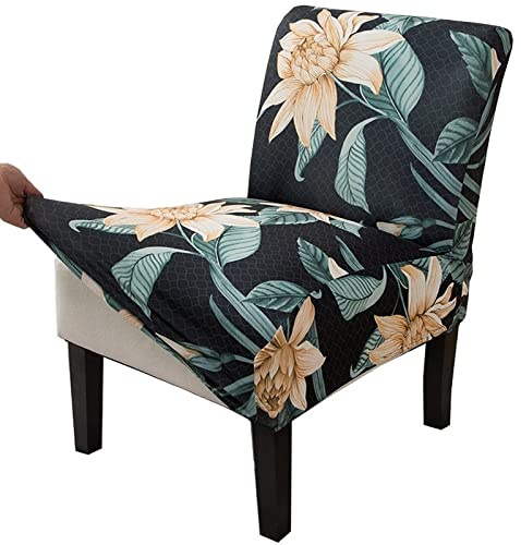 WXQY Stretchdruck Sessel Bezug ohne Armlehne,Elastisch Sofabezug Sesselschoner Sessel-Überwürfe ohne Armlehnen,langlebig,Jacquard-Stoff, Waschbar,für Wohnzimmer Hotel Haus Esszimmer