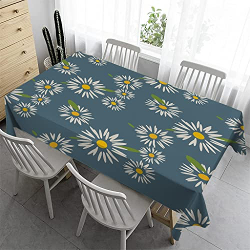 Syhi Qlty Outdoor Tischdecke 140 x 260 cm - Outdoor-Tischdecken Bierbank Tischdecke Geburtstag Wasserabweisender Stoff Tischdecke für Biertisch Draußen Party - Grüne Blattblume