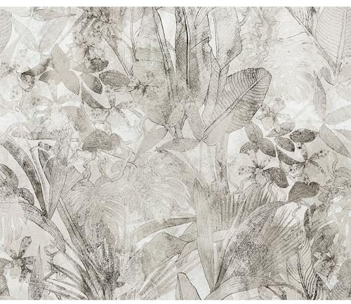 murando - Fototapete Premium-Vlies Wiese Blumen 350x256cm - Foto Tapete Wohnzimmer Moderne Vliestapete XXL Wandtapete Motivtapeten Bildtapete 3d Effekt Wand Dekoration Natur Botanik Betonoptik