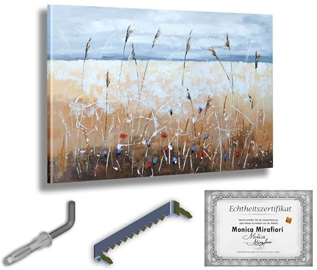 Monica Mirafiori I 100% HANDGEMALT I Gemälde Natur 90x60cm | Gemälde Handgemalt | Acrylgemälde | Sehr Großes Acrylbild I Moderne Kunst I Kunstbilder