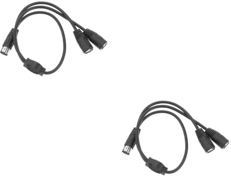 ibasenice 2pcs Midi Splitter Cable Midi Male to Dual Female Splitter Pin Adapter