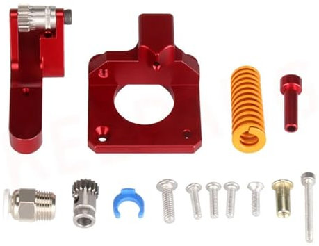 APAAZO CR-10S Dual Gear Extruder Doppelrollen direkt mit Motor Aluminium Extruder kompatibel mit Ender 3/5 CR10S PRO 3D-Druckerteilen (Farbe: rechter Extruderblock)