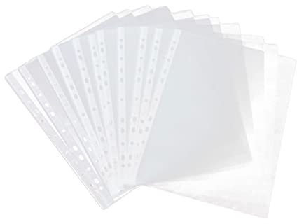 A4 Klarsichthülle 100 Stück 11-loch Pvc Transparent für Ordner