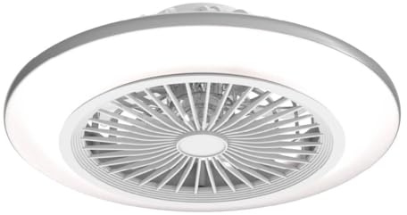 UNIVERSALBLUE | Ventilador de Techo Box Fan Blanco con WiFi | 6 Velocidades |Luz LED | Bajo Consumo | Silencioso | Modo Invierno | Temporizador | Mando Incluido | Facil De Montar