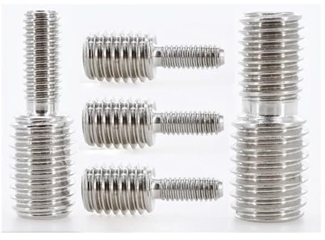 Bolzenschraube mit Doppelgewinde, 1/2/5 Stück, 304 Edelstahl, Reduzier-Übertragungsschrauben, Schrauben, doppelendiger kopfloser Schraubenkonverter-Bolzenadapter, M4, M5, M6, M8, M10, M12, M16, Vollge