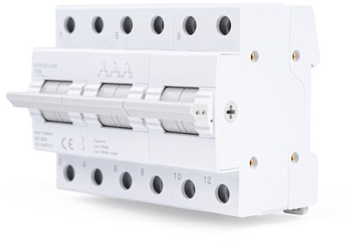 AC 380V Interruptor de conmutación 3P 125A seccionador Interruptor aislador de transferencia manual de doble potencia Interruptor automático de enclavamiento Montaje en carril DIN