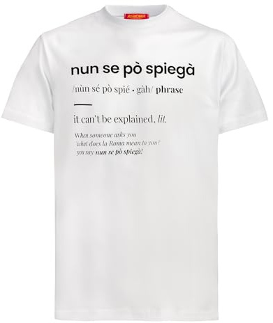 AS Roma T-Shirt Nun Se Po Spiega T-Shirt Unisex - Adulto (Pacco da 1)