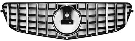 Kühlergrill Für Benz Für C-klasse W204 2008-2014 C180 C200 C350 Chrom Silber Diamanten Kühlergrill Glänzend Schwarz Für GTR Stil Front Stoßstange Kühlergrill Grill(G-Silver)